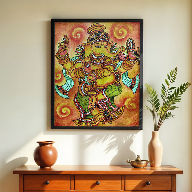 Dancing Ganapathy - Mural painting