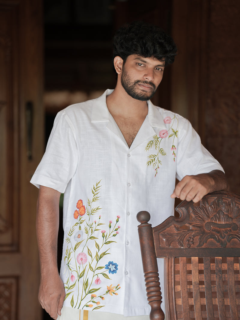 Dashapushpam Hand-Painted Shirt
