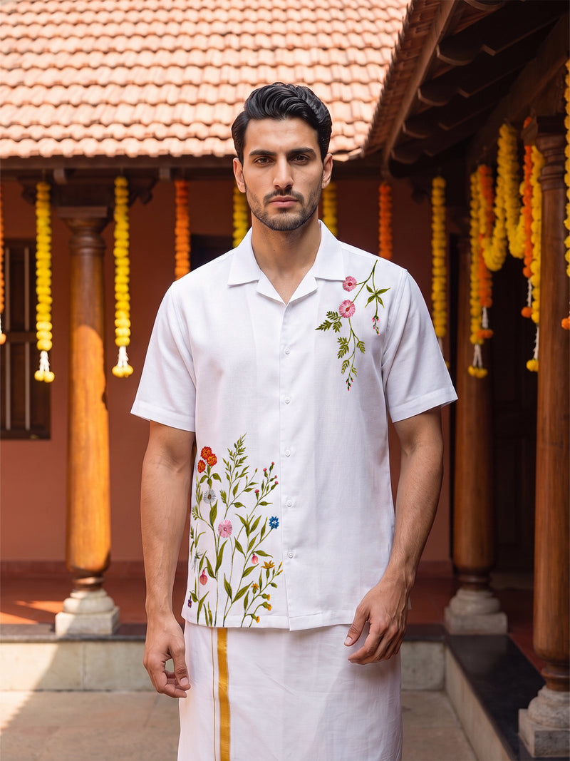 Dashapushpam Hand-Painted Shirt
