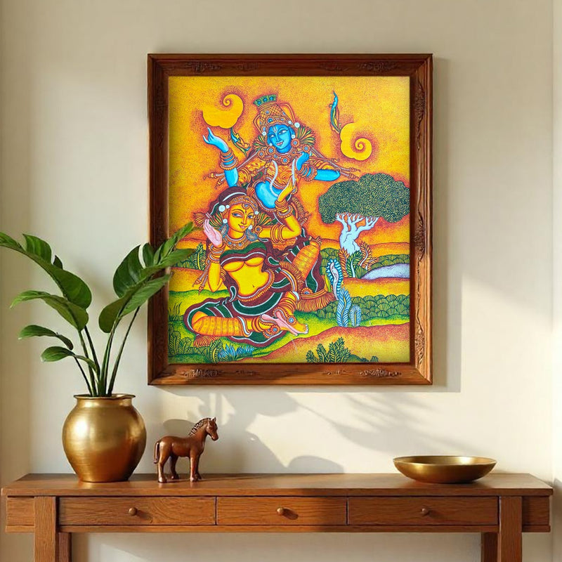 Wandering Love - Krishna Radha – Mural Art