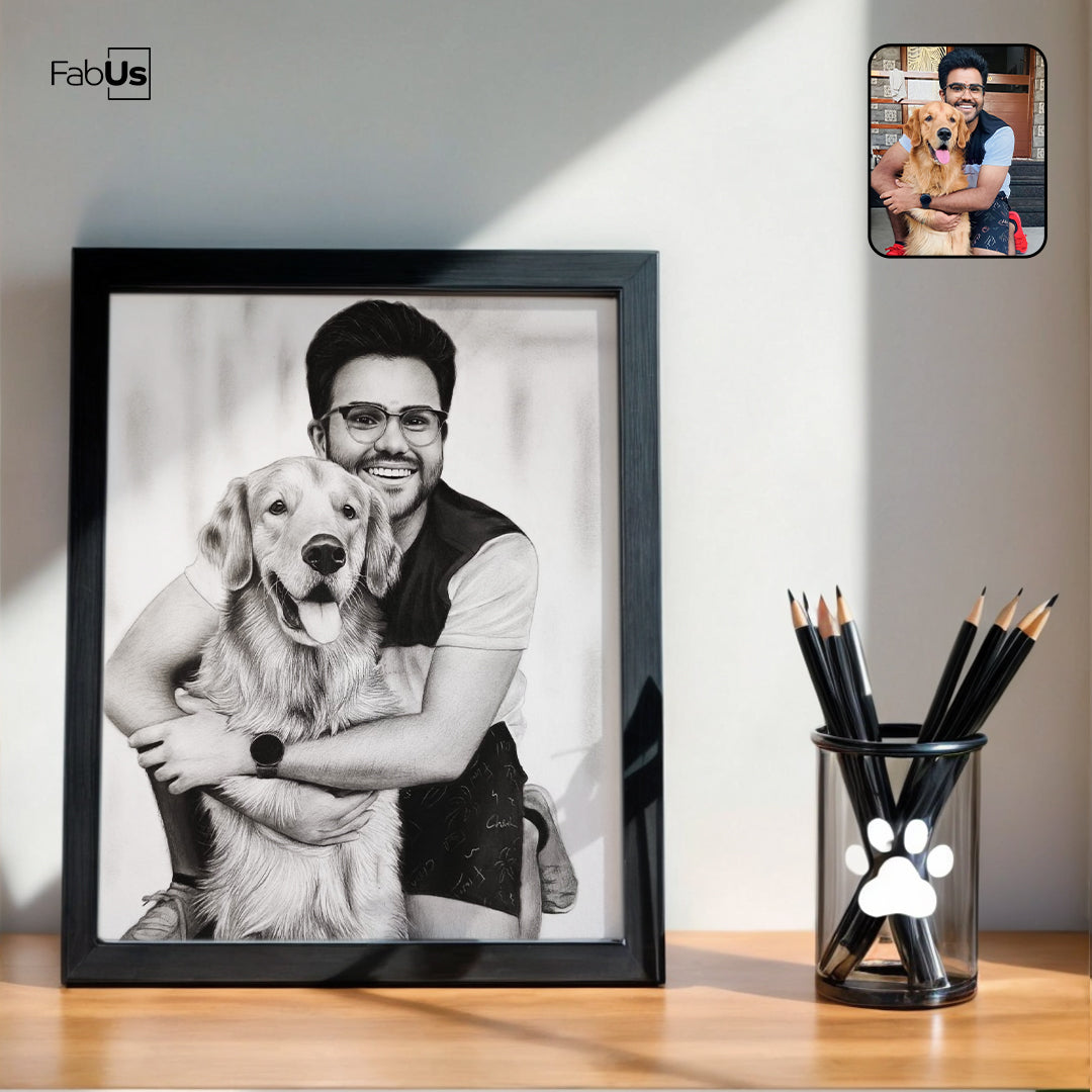 Premium Pencil Custom Pet Portraits