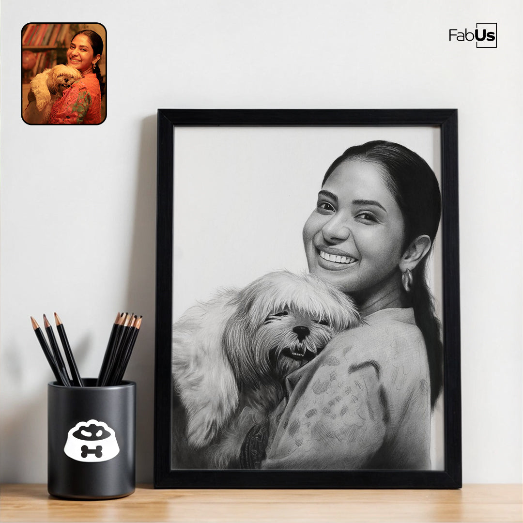 Premium Pencil Custom Pet Portraits