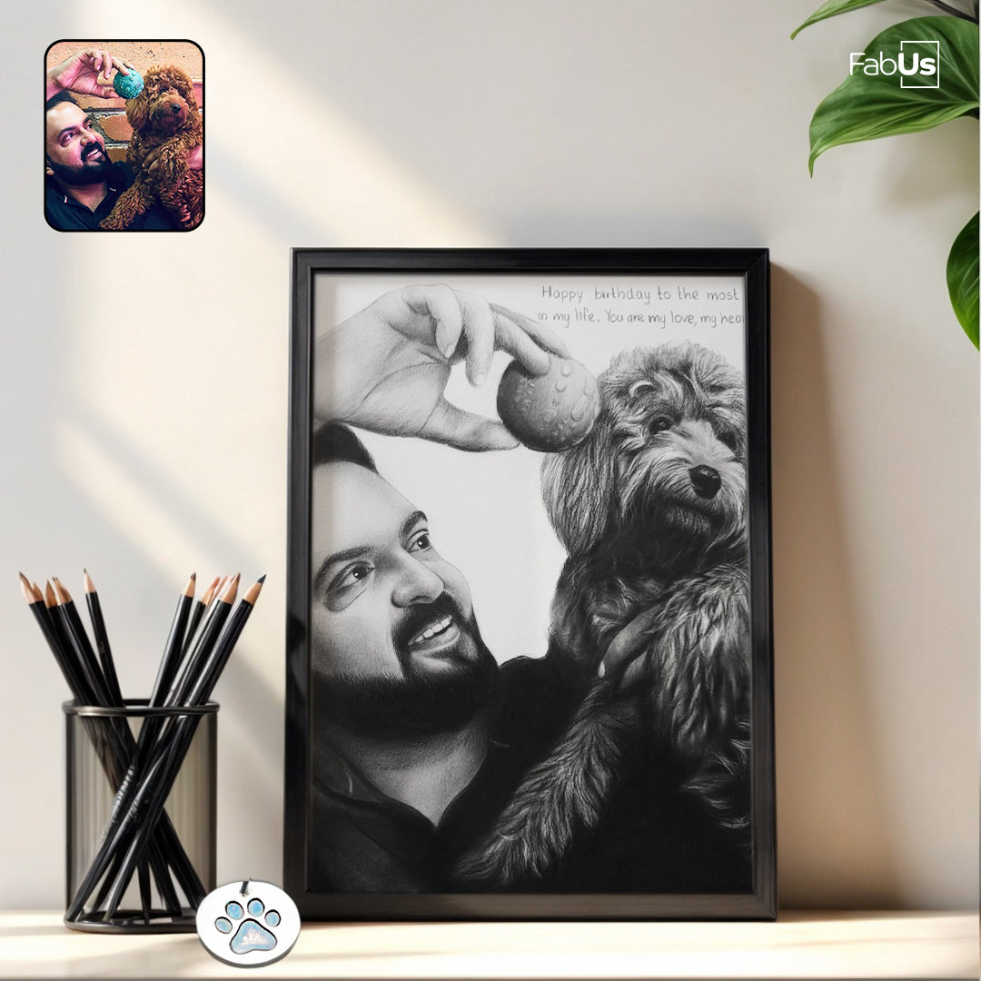 Premium Pencil Custom Pet Portraits