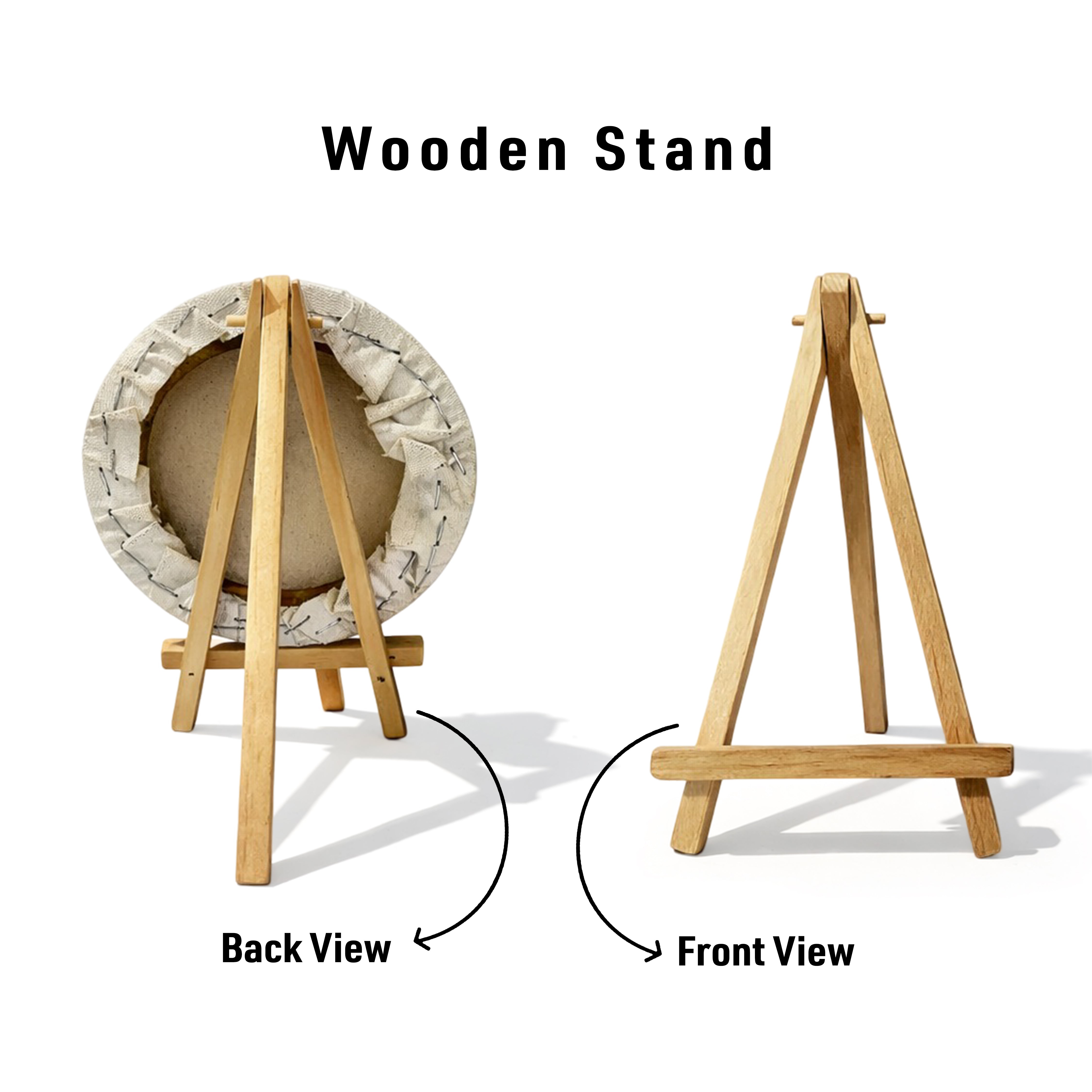 Handmade Acrylic Round Canvas Portrait