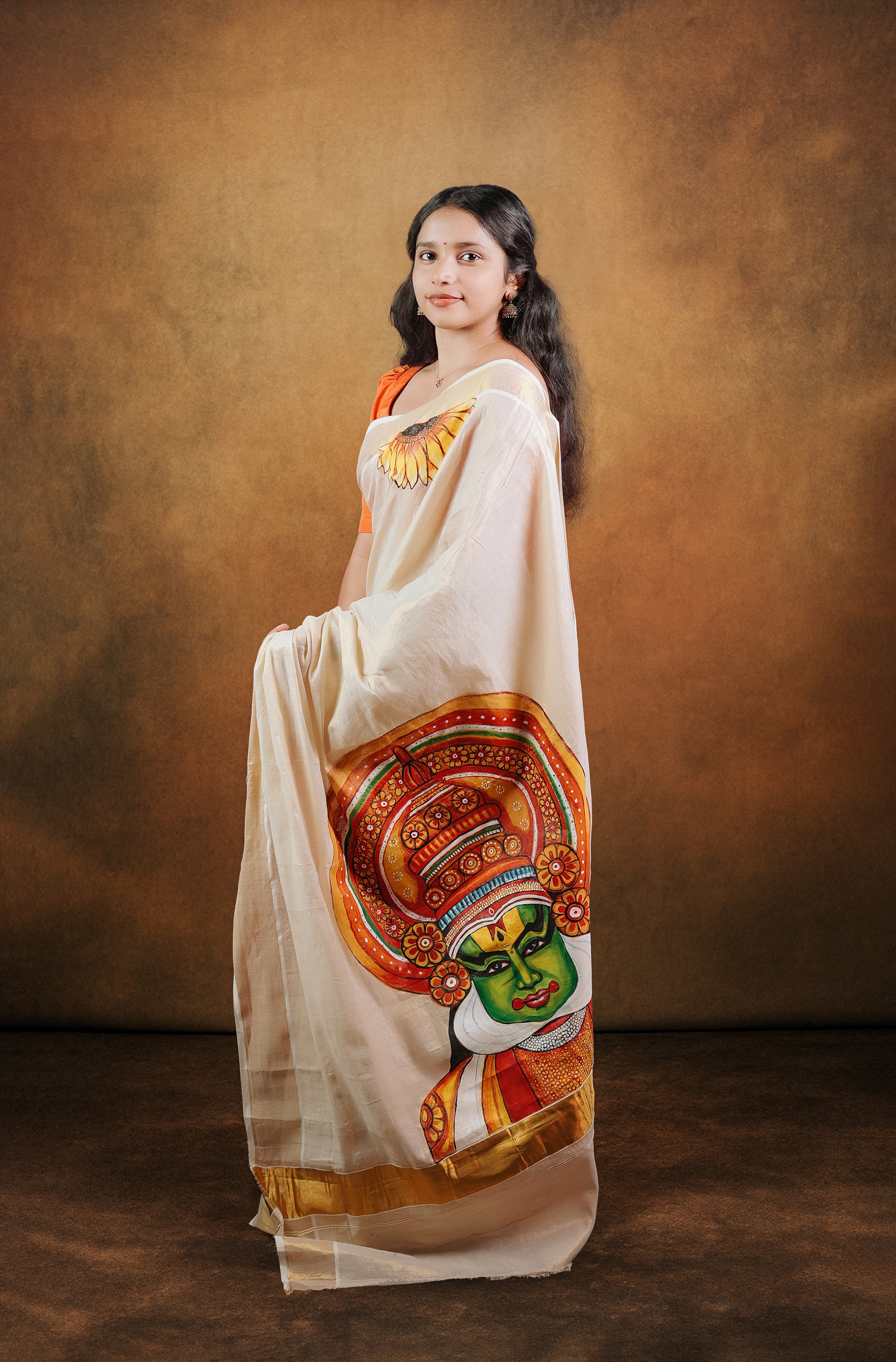 Kathakali Mural Saree