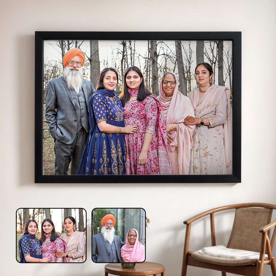 Family Portrait from Multiple Photos- Simple Merge Portrait