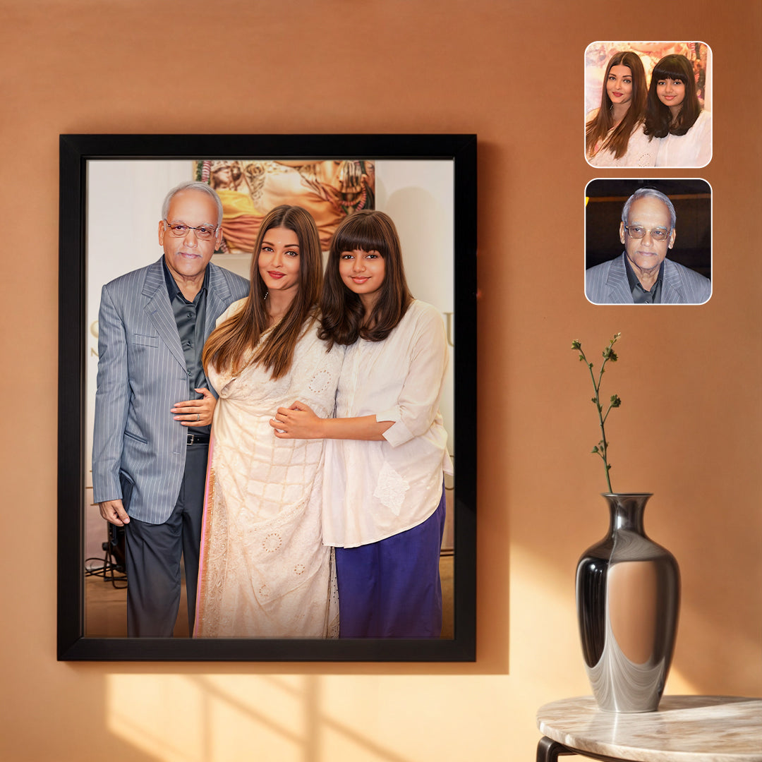 Family Portrait from Multiple Photos- Simple Merge Portrait