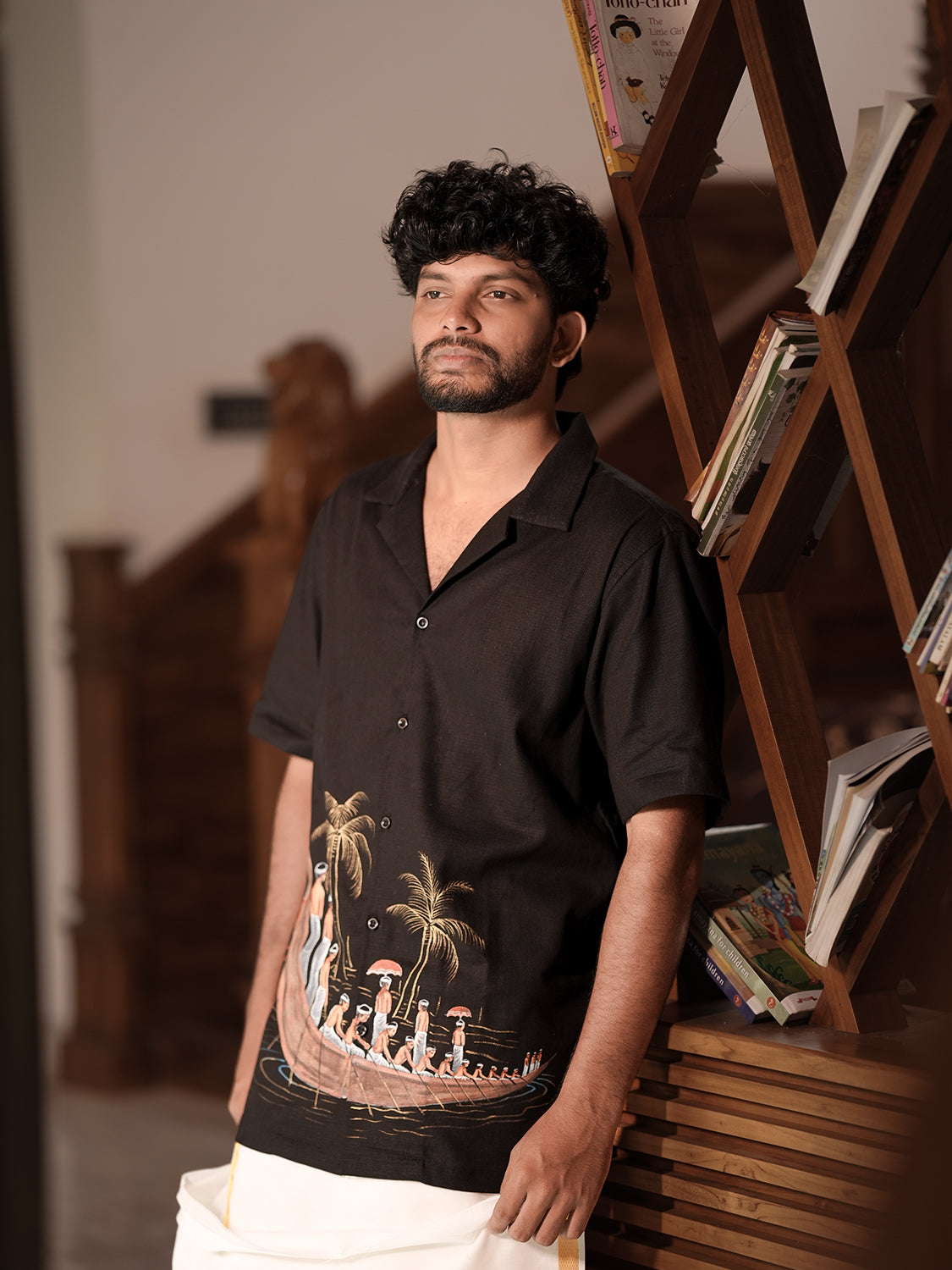 Hand-Painted Vallam Kali Shirt