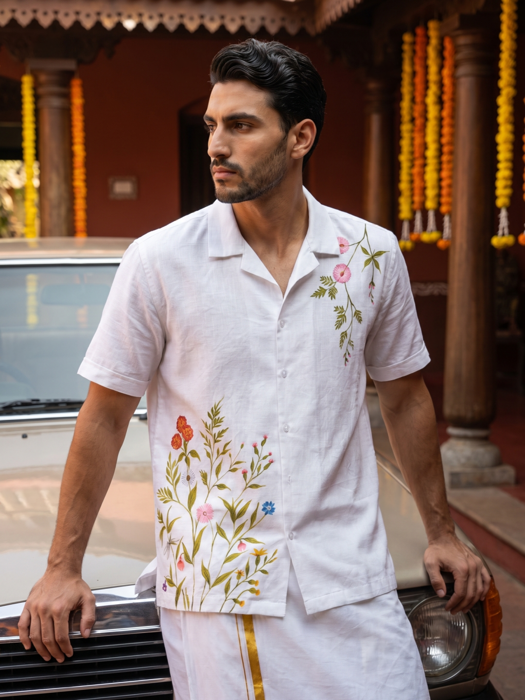 Dashapushpam Hand-Painted Shirt